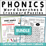 Bundle Phonics Word Searches & Crossword Puzzles