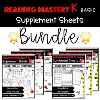 Preview of Bundle: Practice Pages Compatible with Reading Mastery K, Lessons 1-160