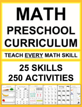 Preview of Preschool Math Curriculum | Preschool Math Printable Activities