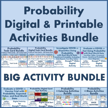 Preview of Bundle: Probability Digital and Printable Activities (Common Core Aligned)