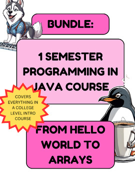 Preview of Bundle: Programming in Java Course- Intro to Java to Arrays