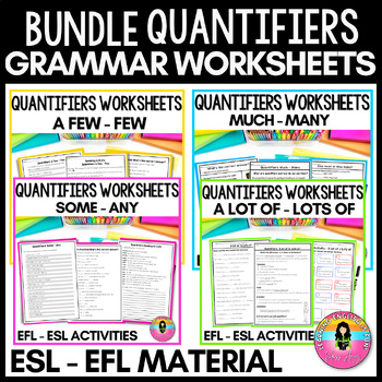 Preview of Bundle Quantifiers Some Any / Much Many / A Few Few / A lot of  and Lots of