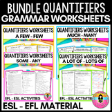 Bundle Quantifiers Some Any / Much Many / A Few Few / A lo