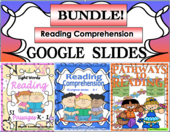 Preview of Bundle Reading Comprehension Google Slides Sight Words Grade 1