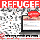 Bundle Refugee Author's Craft Task Cards Chapters for Enti