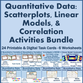 Preview of Bundle: Scatterplots, Linear Models, and & Correlation Activities (Common Core)