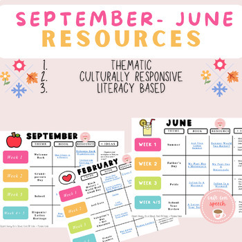 Preview of Bundle: September- June Lesson Ideas and Bilingual Resources