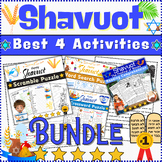 Bundle Shavuot Activities: Word Scramble/Word Search/Cross