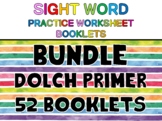 Bundle - Sight Word Practice Worksheet Booklets - Dolch Pr