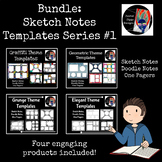 Bundle: Sketch Notes Templates Series #1 (Doodle Notes, On