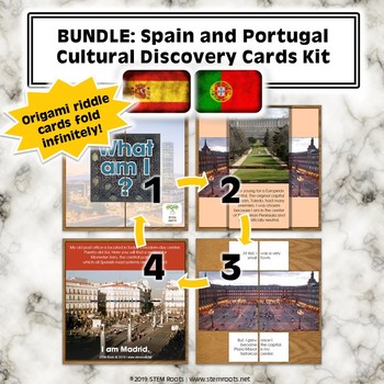 Preview of Bundle: Spain and Portugal Cultural Discovery Cards Iberian Peninsula 6-Pack