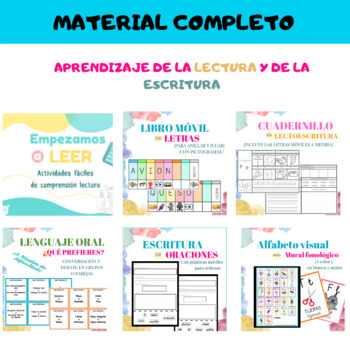 Preview of Bundle: Spanish reading and writing. Material completo de lectura y escritura.