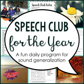 Preview of Bundle: Speech Club ALL YEAR (Articulation for Older Students)