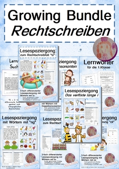 Preview of Bundle: Spelling in German / Word Work - Rechtschreibung / Rechtschreiben