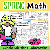 Bundle Spring Math Addition and Subtraction, April Math Morning Work Activity