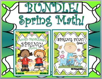 Preview of Bundle Spring Math Word problems Google Classroom Printables