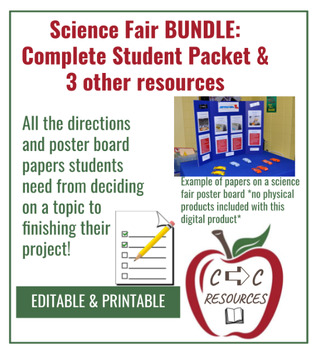 Preview of Bundle: Student pages: science fair & Science fair additional resources