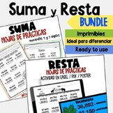 Suma - Resta - Worksheets - Spanish