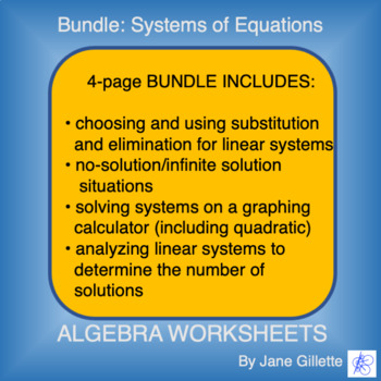 Preview of Bundle: Systems of Equations