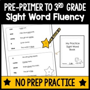 Preview of Take Home or at School Weekly Sight Word Fluency Practice (Pre-Primer-3rd Grade)