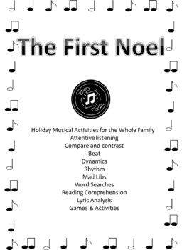 Preview of Bundle - The First Noel - A Lesson in Carols - Printables and Videos