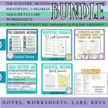 Preview of Bundle: The Scientific Method-Notes/ Four Labs/Questions/Assessment/Word Search