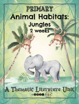 Preview of Bundle! Thematic Literature Unit - Animal Habitats: Jungles AND Unit Graphics