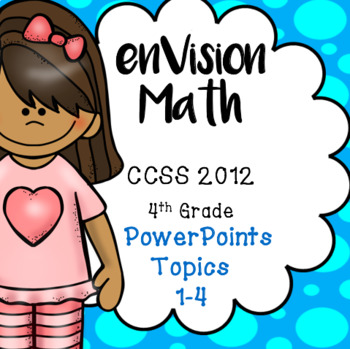 Preview of 1-4 BUNDLE! Envision Math Version 2012, 4th Grade, Guided Powerpoint 600 slides