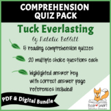 Bundle: Tuck Everlasting Reading Comprehension Quiz Pack
