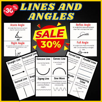 Preview of Bundle Types of Lines & Angles - Geometry - Straight Line - Measuring