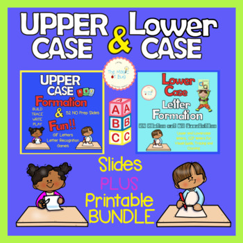 Preview of Printable and Slides BUNDLE - Upper Case Letters Handwriting - OT