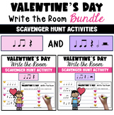 Bundle! Valentine's Day Write the Room Music Activities
