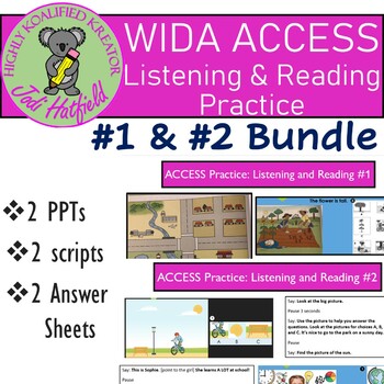 Preview of Bundle: WIDA ACCESS Listening and Reading #1 and #2