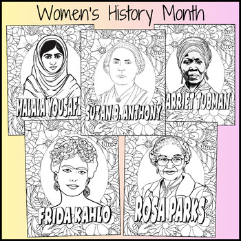 Preview of Bundle Women's History month Collaborative Posters, Famous Women In History