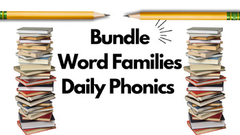Preview of Daily Phonics Word Families - Bundle