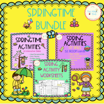 Preview of Bundle: Worksheets - BOOM  - SLIDES -  Spring Theme - OT #otspringsale