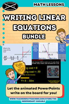 Preview of Bundle: Writing Linear Equations: From Graphs, Patterns, Tables, Points, Story