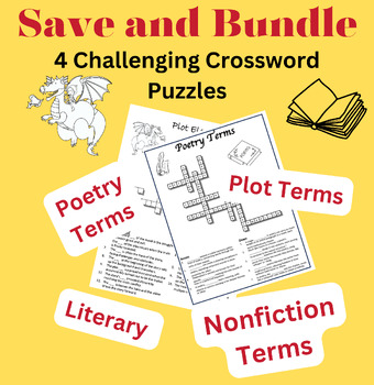 Preview of Bundle and Save Crossword Puzzles: Language Arts (Gifted and Advance)