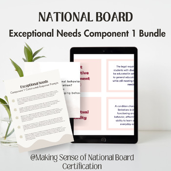 Preview of National Board: Exceptional Needs Component 1 Bundle