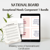 National Board: Exceptional Needs Component 1 Bundle