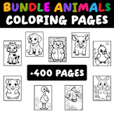 Bundle animals cartoon coloring pages
