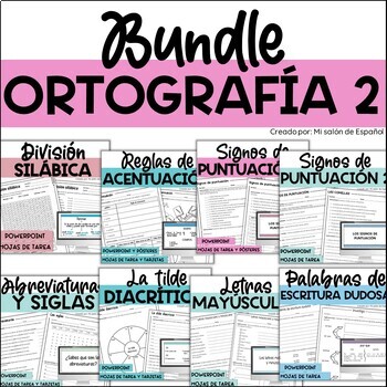 Preview of Bundle de Ortografía - Acentuación - Letras mayúsculas - Puntuación