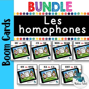 Preview of Bundle des homophones / french homonym / Boom cards