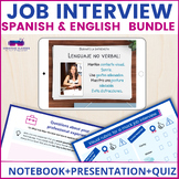Job interview Entrevista de trabajo  Spanish & English bundle