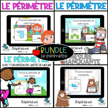 Preview of Bundle le périmètre Boom Cards French distance learning