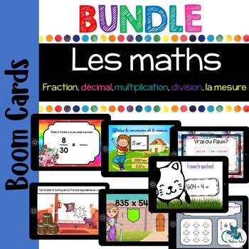 Preview of Bundle math 4-5-6  Boom cards French distance learning