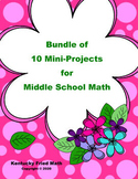 Bundle of 10 Mini-Projects for Middle School Math