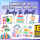 Bundle of 10 Posters School Counselor Bulletin Board  DBT 