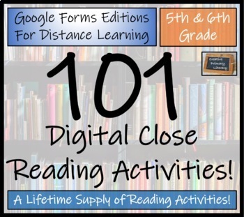 Preview of Bundle of 101 Close Reading Activities | Digital & Print | 5th Grade & 6th Grade