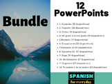 Bundle of 12 PowerPoints for Spanish class
